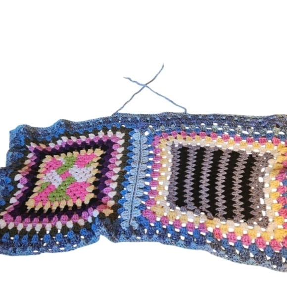 Handmade 6-in-1 Crochet Granny Square Crochet SwimTop Skirt Shawl Scarf Hat OOAK - Picture 10 of 17